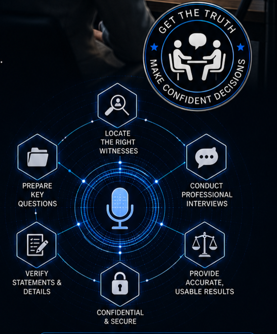 Interviews & Witness Statements by Corbin Clay Investigations